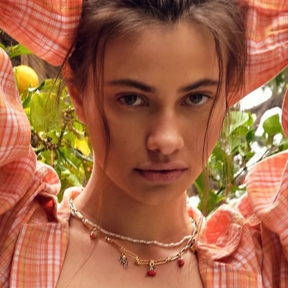 NWT Free People Amalfi double layered Necklace Choker - Picture 2 of 7